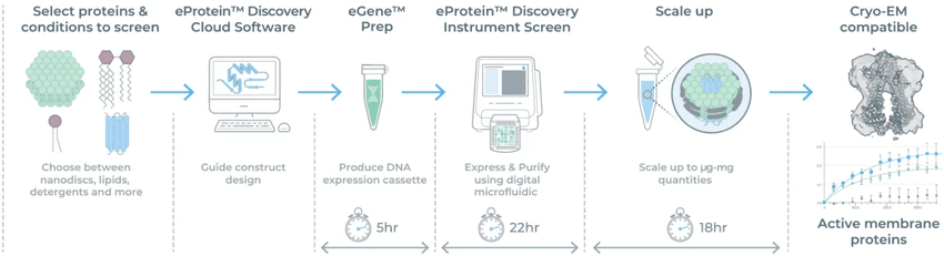 The eProtein Discovery membrane protein workflow The eProtein Discovery membrane protein workflow