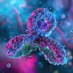 3D image of antibodies. 