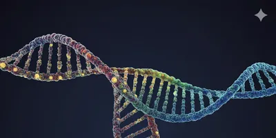 DNA double helix representation relevant to immune system reprogramming