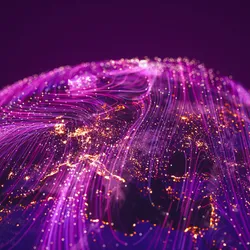 A detailed visualization of global information networks.