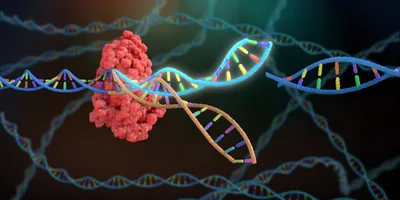 CrispR Cas9 Gene Editing 3D render