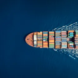 A boat of shipping containers 