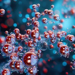 3D structures of molecules, bonds and interactions. 