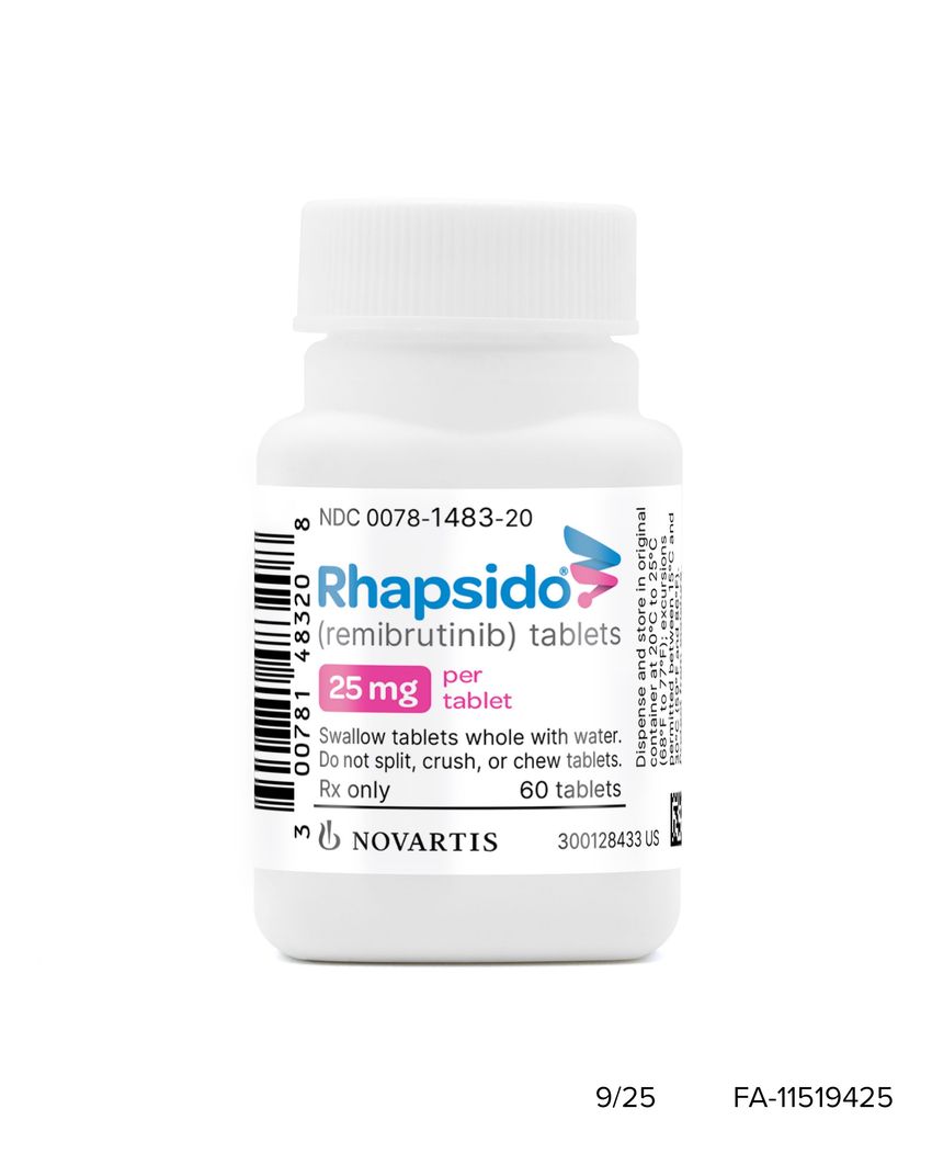 A white pill bottle labeled Rhapsido is shown on a white background.