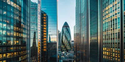 London Cityscape with the Gherkin Building