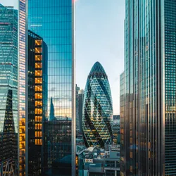 London Cityscape with the Gherkin Building