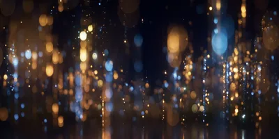 Abstract Glitter Particles, Gold And Blue 