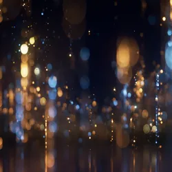 Abstract Glitter Particles, Gold And Blue 