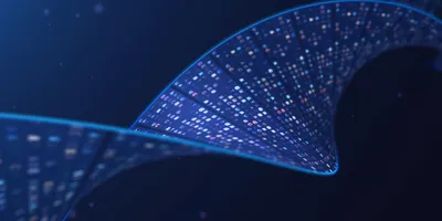 A DNA molecule that also looks like a sequencing readout. 