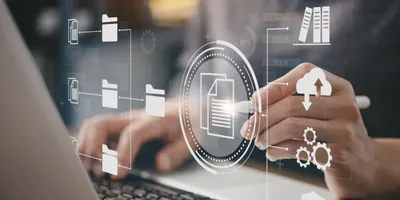 A computer being used for management 