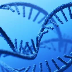 RNA on a blue background.