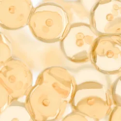 Close-up of translucent orange-colored fat cells.