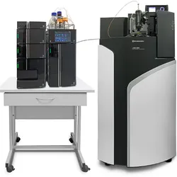Plasmion's SICRIT ion source connection module (left) and an ultra-high performance liquid chromatograph-mass spectrometer with the ion source attached (right)