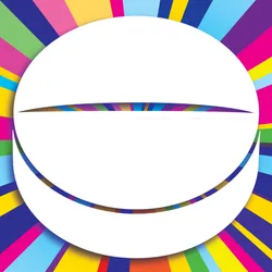 A white oral pill on a background of many colors all in line.