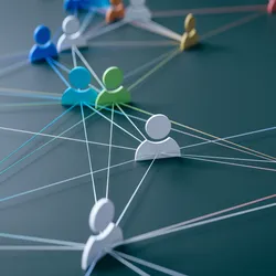 Concept of connections between people. 