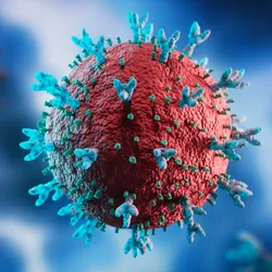 Coronavirus mutation - omicron variant B.1.1.529 and Ba.2 - 3D Illustration