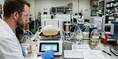 A bioprocess engineer monitoring a single-use rocking bioreactor running an N-1 perfusion culture with ATF cell retention system and real-time capacitance-based cell density monitoring visible on the control display.