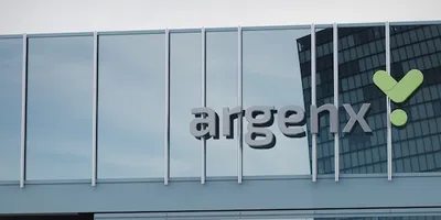 Argenx company logo on building exterior