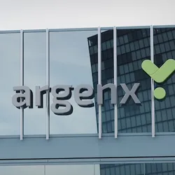 Argenx company logo on building exterior
