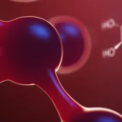 A conceptual illustration of molecular structures and chemical formulas representing metabolites and their analysis.