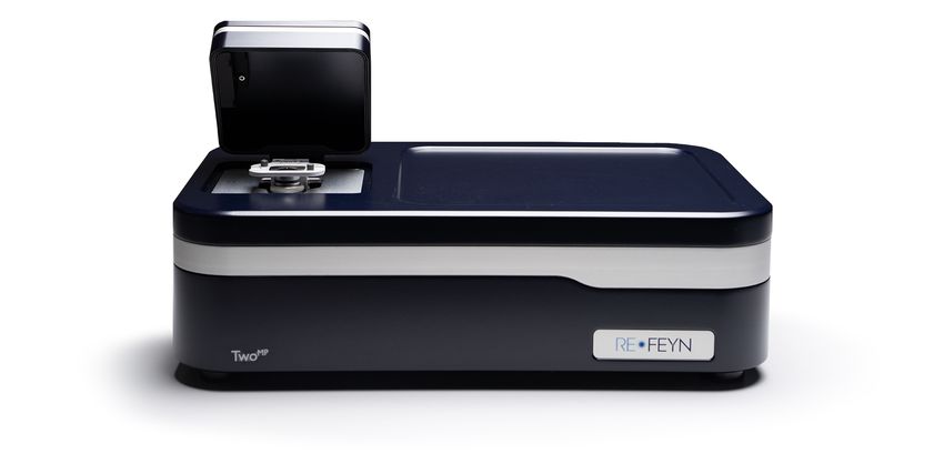 Refeyn TwoMP benchtop mass photometer.