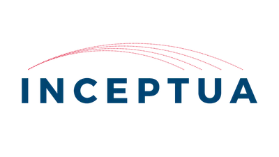 inceptua logo graphic with red lines starting together on one side and branching out
