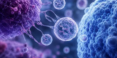 Cancer cells illustrated.