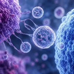 Cancer cells illustrated.